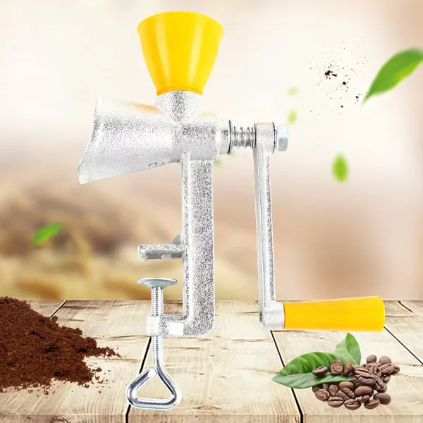Stainless Steel Manual Hand Crank Grinder - For Coffee, Corn, Rice, Soy, Barley Brewing etc.