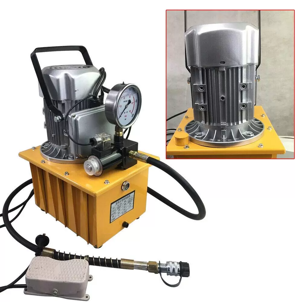 Driven hydraulic pump 700 bar 7 l with pedal valve 750 W Electric Hydraulic Pump Single Acting Solenoid Valve Control 70MPa 10000PSI 750W Driven hydraulic pump 700 bar 7 l with pedal valve 750 W Electric Hydraulic Pump Single Acting Solenoid Valve Control 70MPa 10000PSI 750W