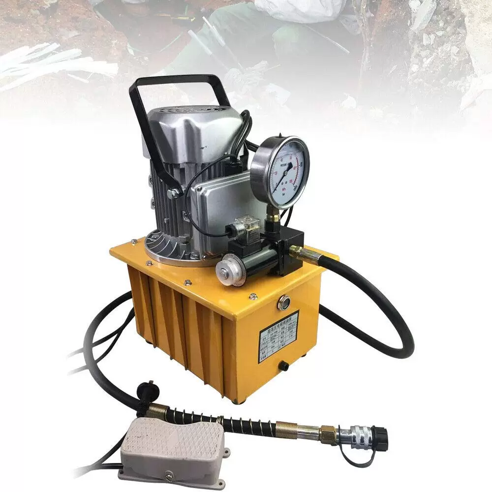 Driven hydraulic pump 700 bar 7 l with pedal valve 750 W Electric Hydraulic Pump Single Acting Solenoid Valve Control 70MPa 10000PSI 750W Driven hydraulic pump 700 bar 7 l with pedal valve 750 W Electric Hydraulic Pump Single Acting Solenoid Valve Control 70MPa 10000PSI 750W