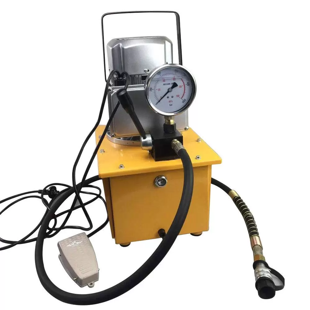 750W 0.6 L/min Electric Driven Hydraulic Pump Machine 2-70Mpa Jack Split Hydraulic Pump with Manual Valve to Control the Return Oil
