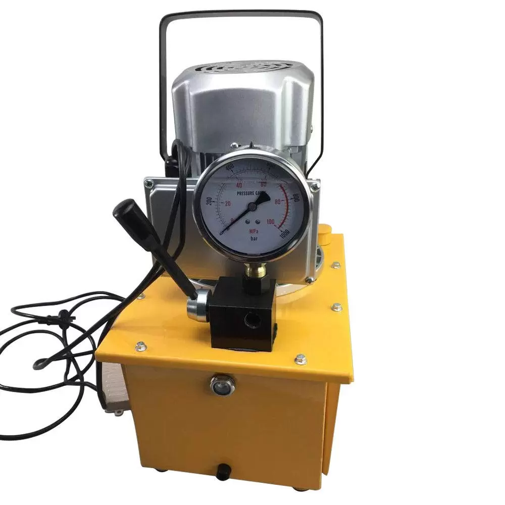 750W 0.6 L/min Electric Driven Hydraulic Pump Machine 2-70Mpa Jack Split Hydraulic Pump with Manual Valve to Control the Return Oil