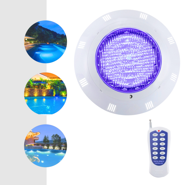 Submersible Lighting LED Lamp LED Pool Light for Swimming Pool 36W Ac12 V 120° Luminous Angle Highly Waterproof PC Cover Impact Resistance Remote Control
