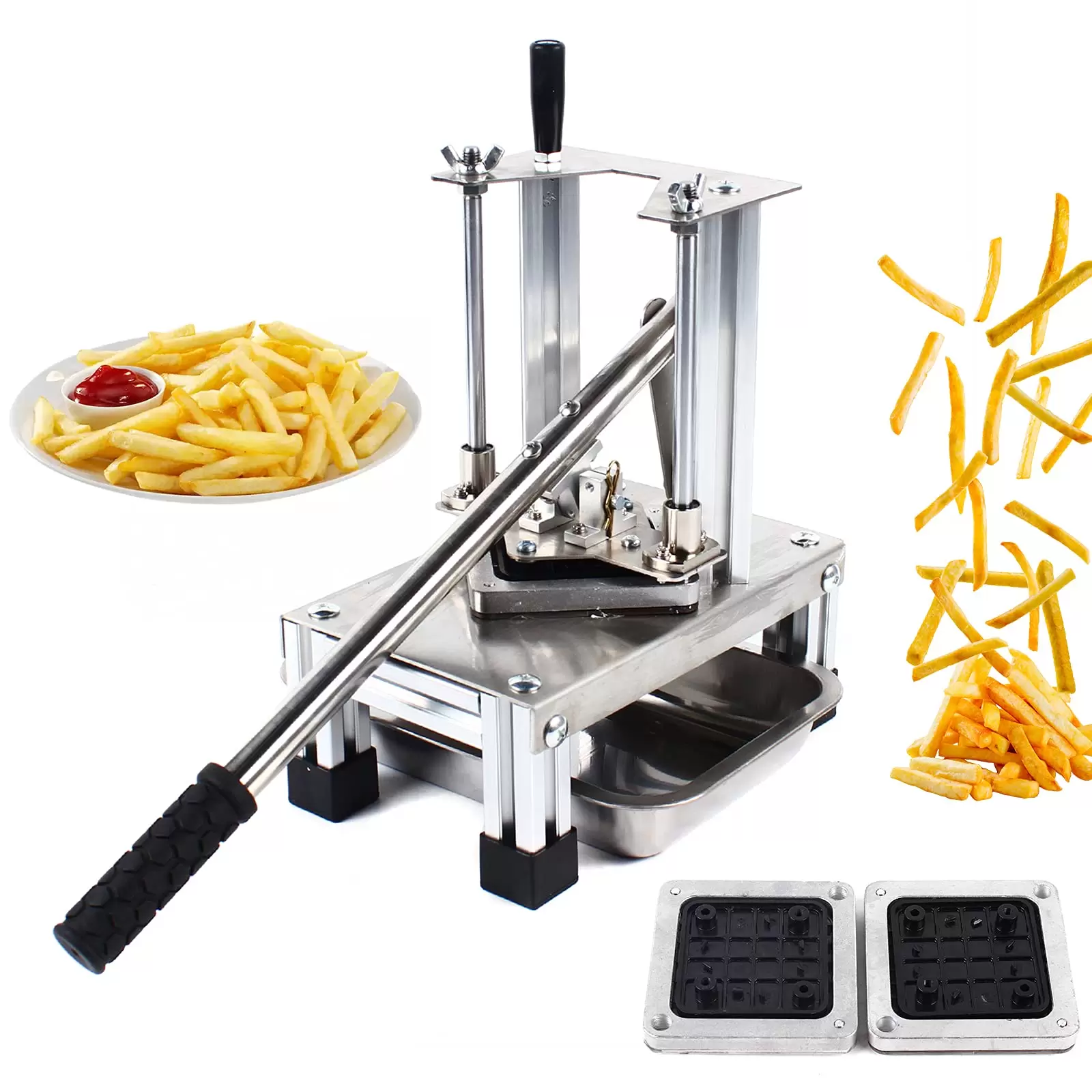 Stainless Steel French Fry Cutter Commercial Manual French Fry Cutter Commercial Vegetable Fruit Food Cutter Used To Cut Potatoes Cucumbers Stainless Steel French Fry Cutter Commercial Manual French Fry Cutter Commercial Vegetable Fruit Food Cutter Used To Cut Potatoes Cucumbers