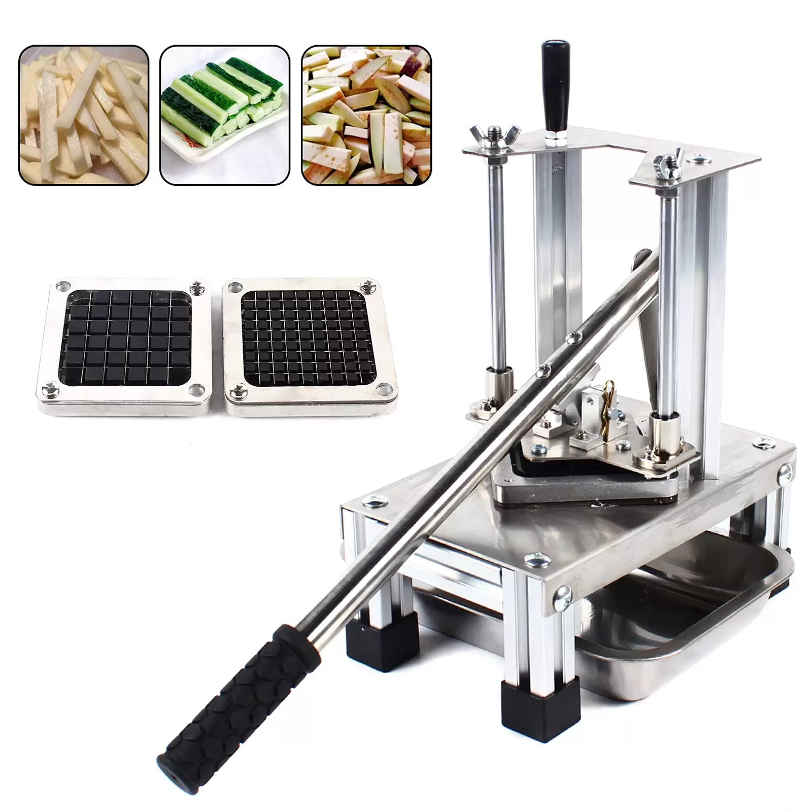 Stainless Steel French Fry Cutter Commercial Manual French Fry Cutter Commercial Vegetable Fruit Food Cutter Used To Cut Potatoes Cucumbers Stainless Steel French Fry Cutter Commercial Manual French Fry Cutter Commercial Vegetable Fruit Food Cutter Used To Cut Potatoes Cucumbers