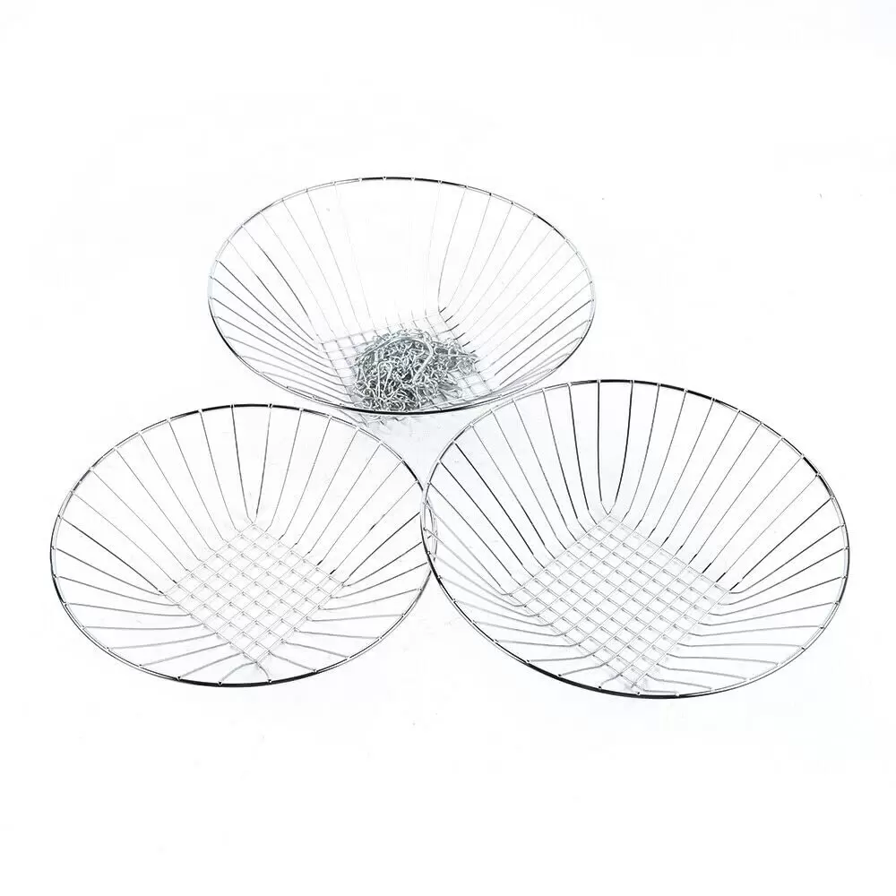 3-layer Fruit Hanging Basket Home Kitchen Vegetable Rack Detachable Iron Durable 74cm for Fruits & Snacks Holder