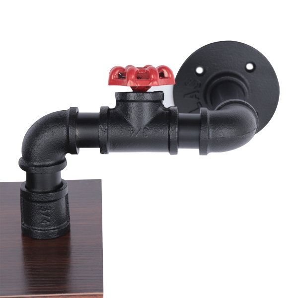 Wall Shelf Set of Floating Shelves in Wood and Iron Maximum Load 25Kg Suitable for Living Room Bedroom or Office