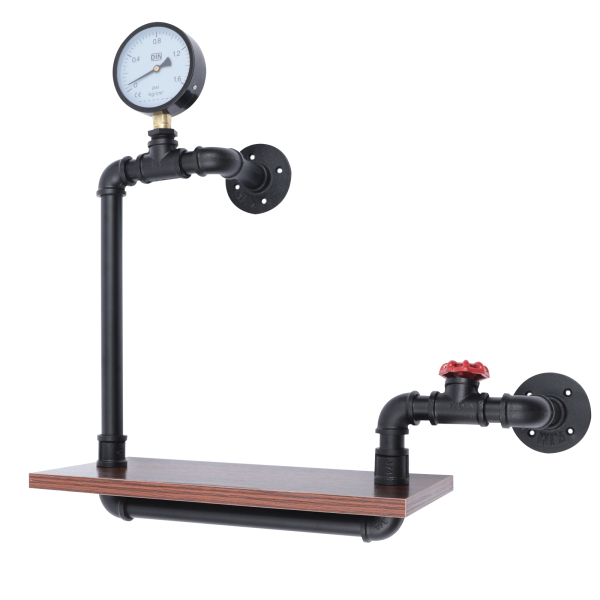 Wall Shelf Set of Floating Shelves in Wood and Iron Maximum Load 25Kg Suitable for Living Room Bedroom or Office