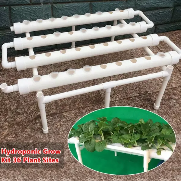 4 Tubes 36 Slots Hydroponic Grow System PVC U Hydroponics Grow Kit White. 4 Tubes 36 Slots Hydroponic Grow System PVC U Hydroponics Grow Kit White.