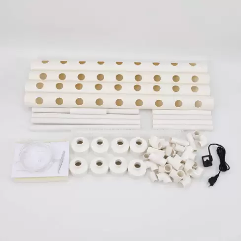 4 Tubes 36 Slots Hydroponic Grow System PVC U Hydroponics Grow Kit White.