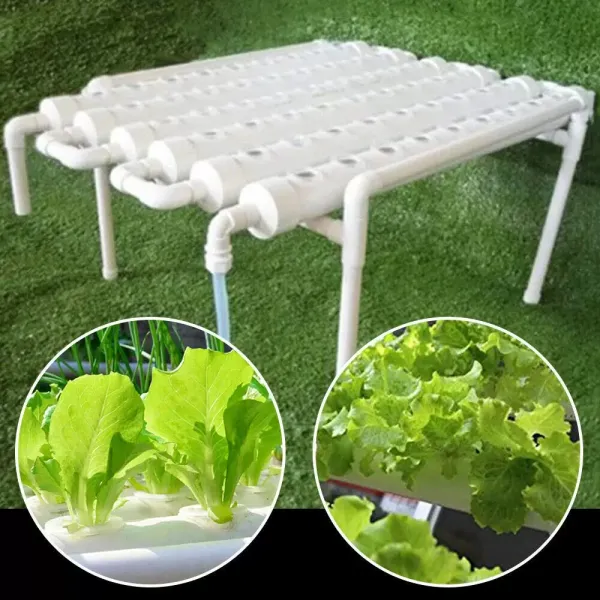Hydroponic Grow Kit 54 Holes Hydroponic PVC Tube 6 Tubes Garden Plant System Internal Circulation Thickening Joint for Leafy Vegetables Hydroponic Grow Kit 54 Holes Hydroponic PVC Tube 6 Tubes Garden Plant System Internal Circulation Thickening Joint for Leafy Vegetables