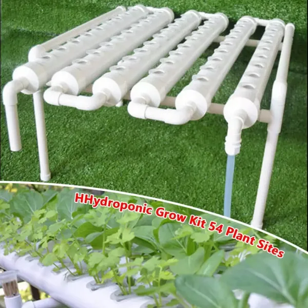 Hydroponic Grow Kit 54 Holes Hydroponic PVC Tube 6 Tubes Garden Plant System Internal Circulation Thickening Joint for Leafy Vegetables Hydroponic Grow Kit 54 Holes Hydroponic PVC Tube 6 Tubes Garden Plant System Internal Circulation Thickening Joint for Leafy Vegetables