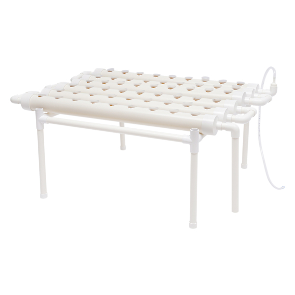 Hydroponic Grow Kit 54 Holes Hydroponic PVC Tube 6 Tubes Garden Plant System Internal Circulation Thickening Joint for Leafy Vegetables