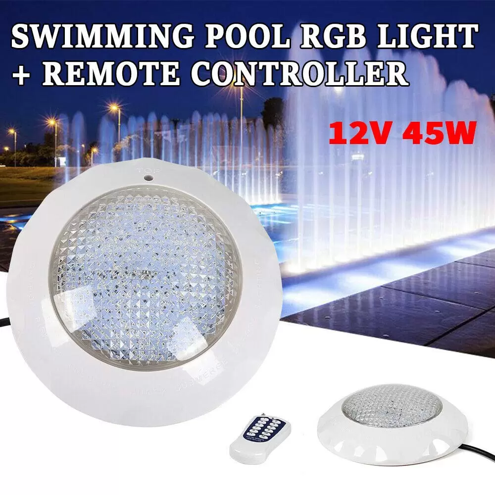45W RGB Submersible LED Swimming Pool Light with Remote Control Waterproof IP68 for Pond Lighting 45W RGB Submersible LED Swimming Pool Light with Remote Control Waterproof IP68 for Pond Lighting