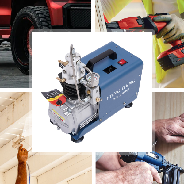 300 Bar High Pressure PCP Electric Air Compressor High Pressure Air Pump 30 Mpa 4500 PSI Suitable for Long-Term Use Good Heat Dissipation
