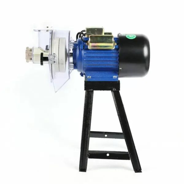 220V 2.2KW Electric Grain Mill With Hopper Malt Mill Grain Grinder Iron Galvanized Material 1400 Rpm Grain Malt Mill Grinding Machine Grinder