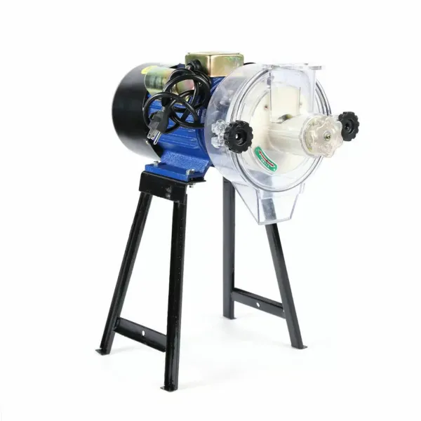 220V 2.2KW Electric Grain Mill With Hopper Malt Mill Grain Grinder Iron Galvanized Material 1400 Rpm Grain Malt Mill Grinding Machine Grinder