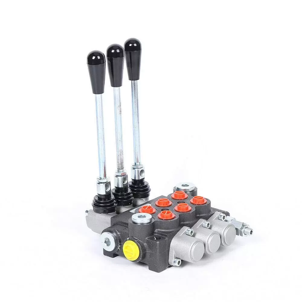 Triple Manual Control Valve - One-piece Double Action Cylinder - Adjustable Pressure Relief Valve - Hydraulic Cylinder - Oil Tank Triple Manual Control Valve - One-piece Double Action Cylinder - Adjustable Pressure Relief Valve - Hydraulic Cylinder - Oil Tank