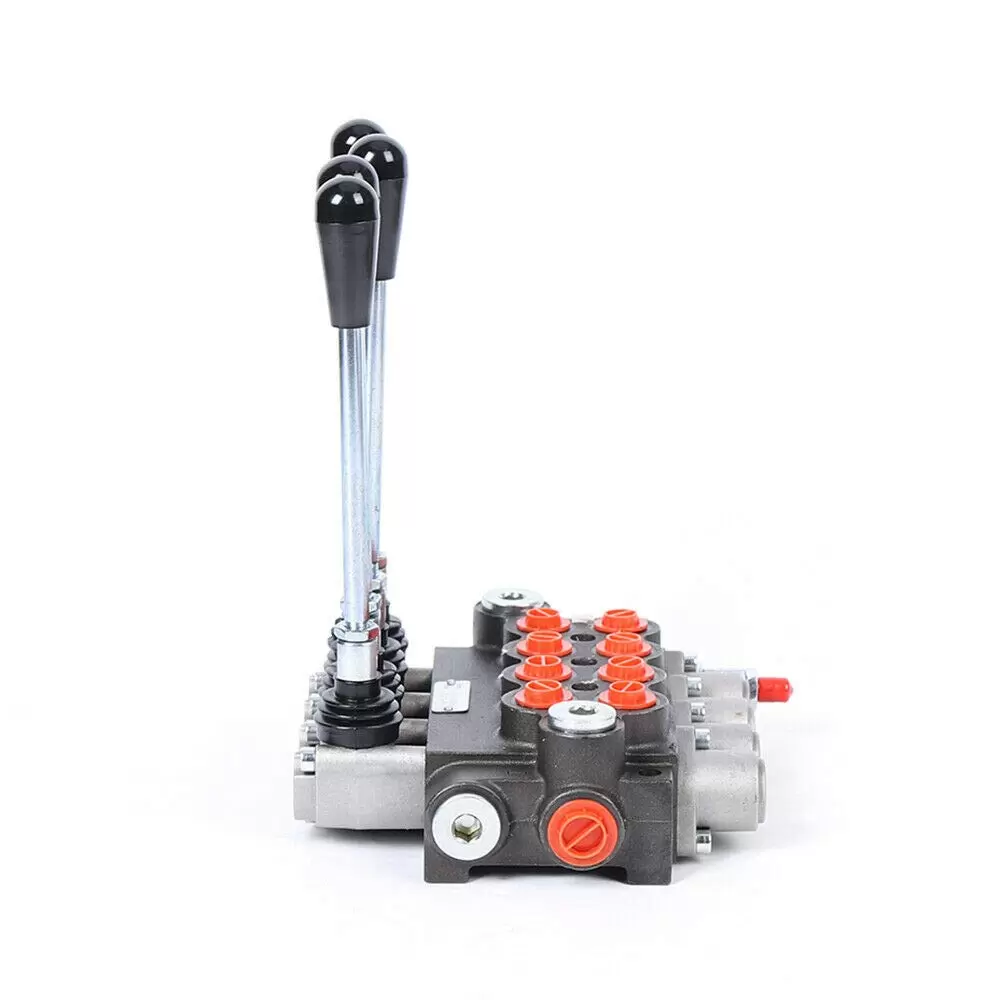 4spool P40 Hydraulic Directional Control Valve Manual Operate 4 Compartment Hydraulic Valve Hand Lever Valve 13gpm Tank 40l/min Cylinder Coil 4spool P40 Hydraulic Directional Control Valve Manual Operate 4 Compartment Hydraulic Valve Hand Lever Valve 13gpm Tank 40l/min Cylinder Coil