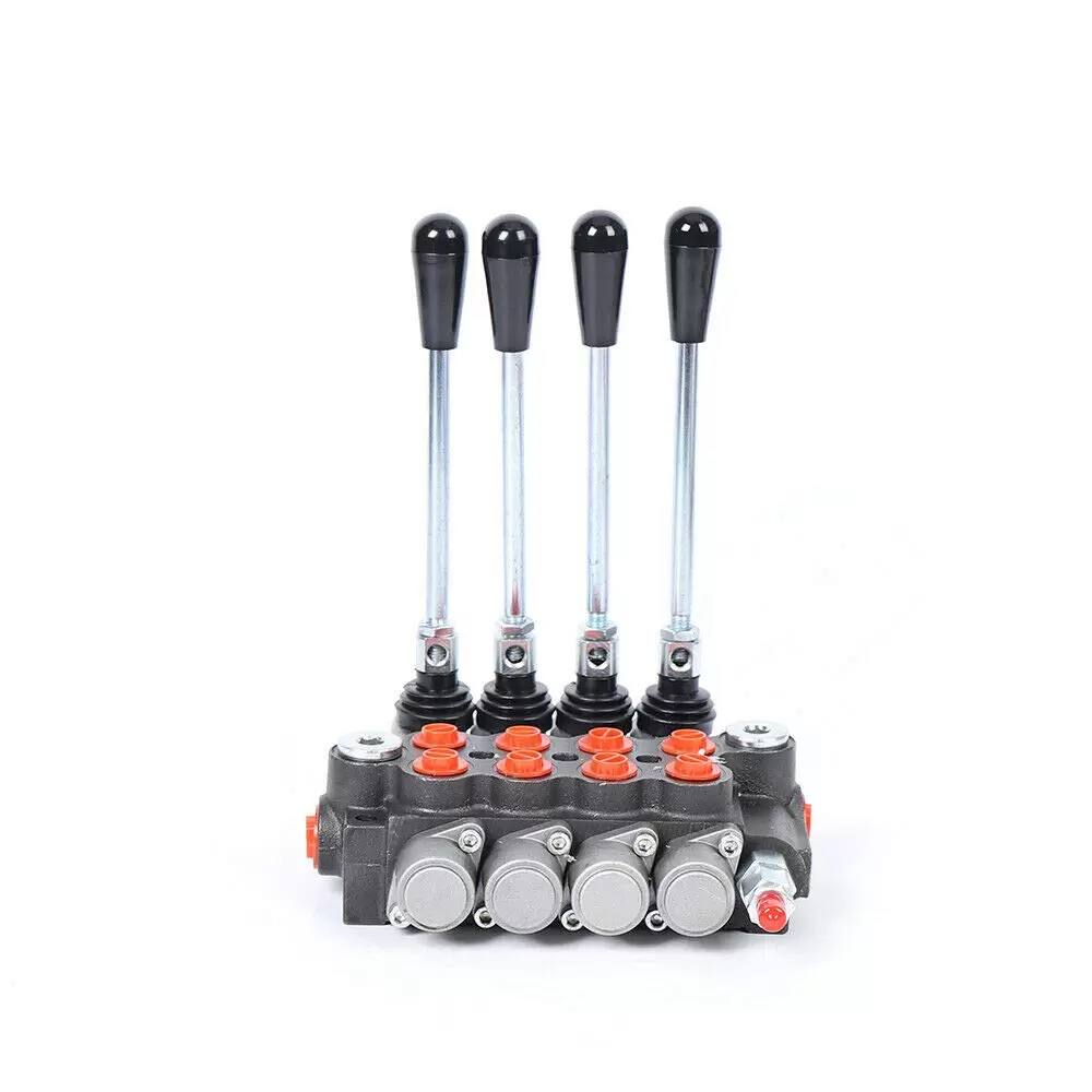 4spool P40 Hydraulic Directional Control Valve Manual Operate 4 Compartment Hydraulic Valve Hand Lever Valve 13gpm Tank 40l/min Cylinder Coil 4spool P40 Hydraulic Directional Control Valve Manual Operate 4 Compartment Hydraulic Valve Hand Lever Valve 13gpm Tank 40l/min Cylinder Coil