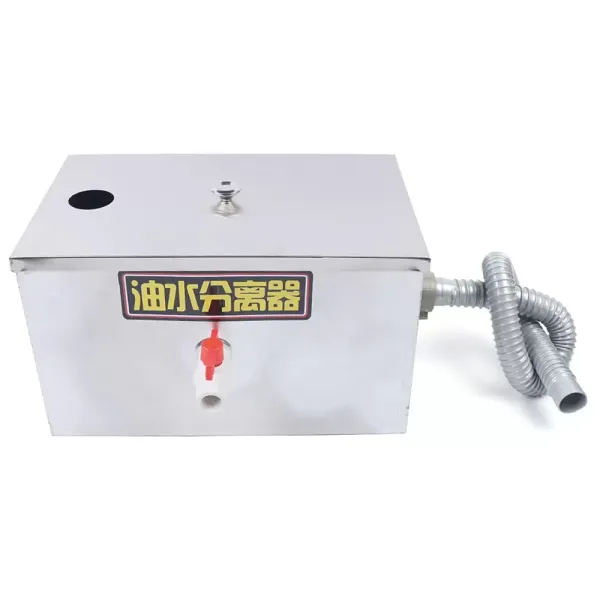 Stainless Steel Oil Separator Grease Separator Stainless Steel Waste Filter Grease Trap Interceptor for Restaurant Canteen Home Kitchen with High Hardness High Wear