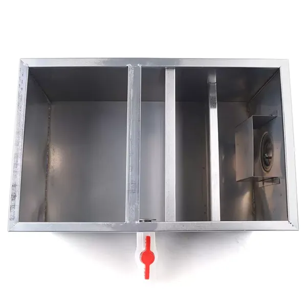 Stainless Steel Oil Separator Grease Separator Stainless Steel Waste Filter Grease Trap Interceptor for Restaurant Canteen Home Kitchen with High Hardness High Wear
