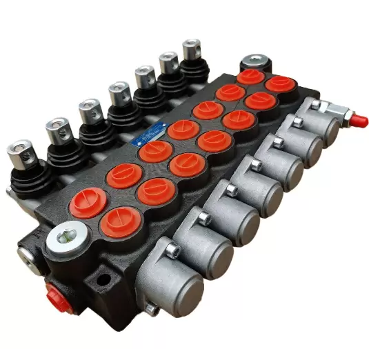 7 Spool 4300 PSI Double Acting Hydraulic Control Valve 11 GPM Adjustable Tractor Loader