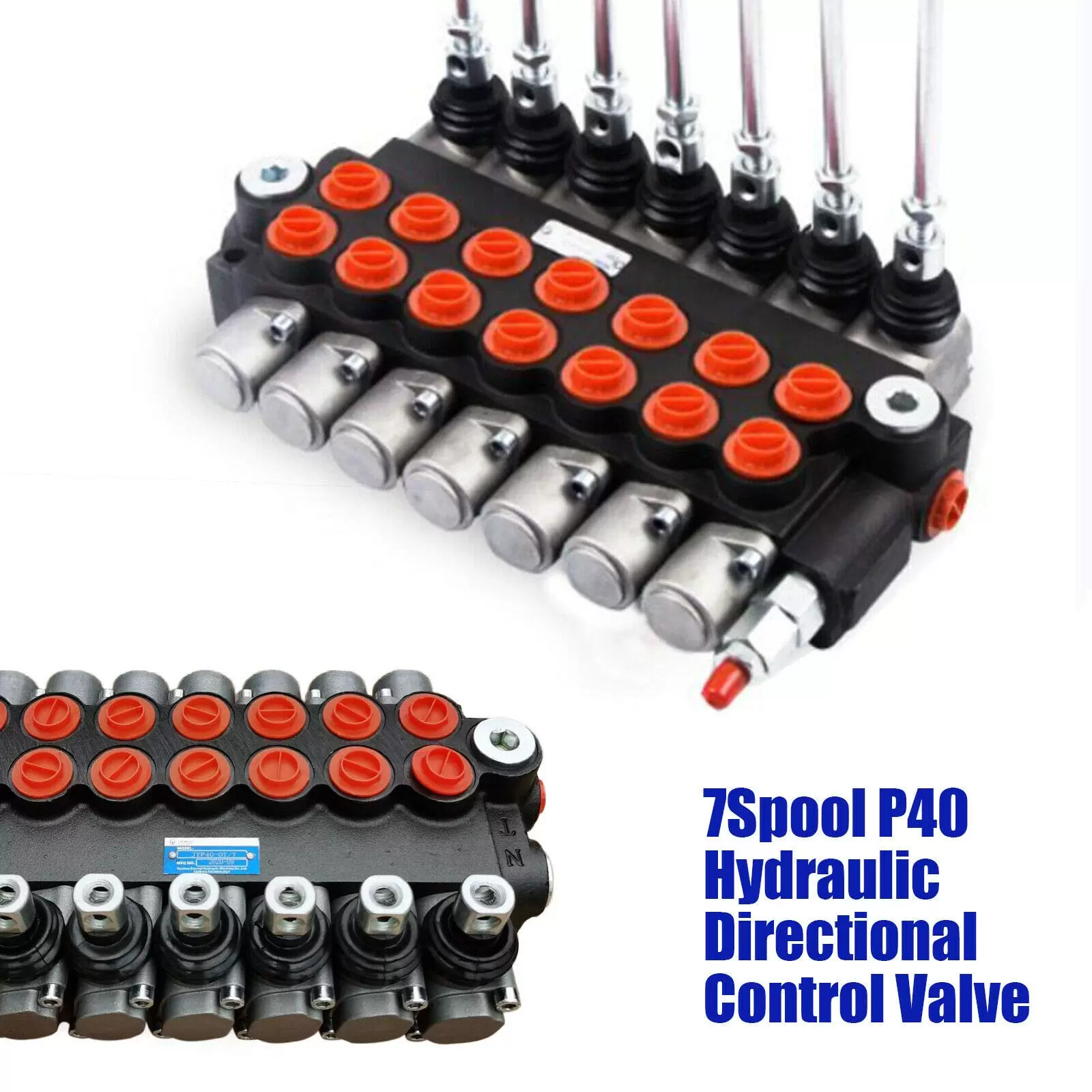 7 Spool 4300 PSI Double Acting Hydraulic Control Valve 11 GPM Adjustable Tractor Loader 7 Spool 4300 PSI Double Acting Hydraulic Control Valve 11 GPM Adjustable Tractor Loader