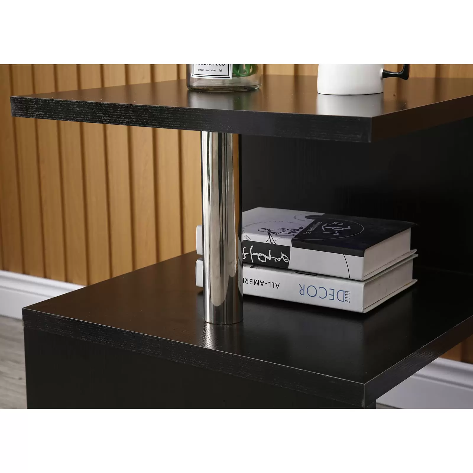 Modern Design Coffee Side Table With Led Lights 2 Tier Side Table Glossy Bedside Table Coffee Table Telephone Table Coffee Table with LED Modern Design Black Modern Design Coffee Side Table With Led Lights 2 Tier Side Table Glossy Bedside Table Coffee Table Telephone Table Coffee Table with LED Modern Design Black