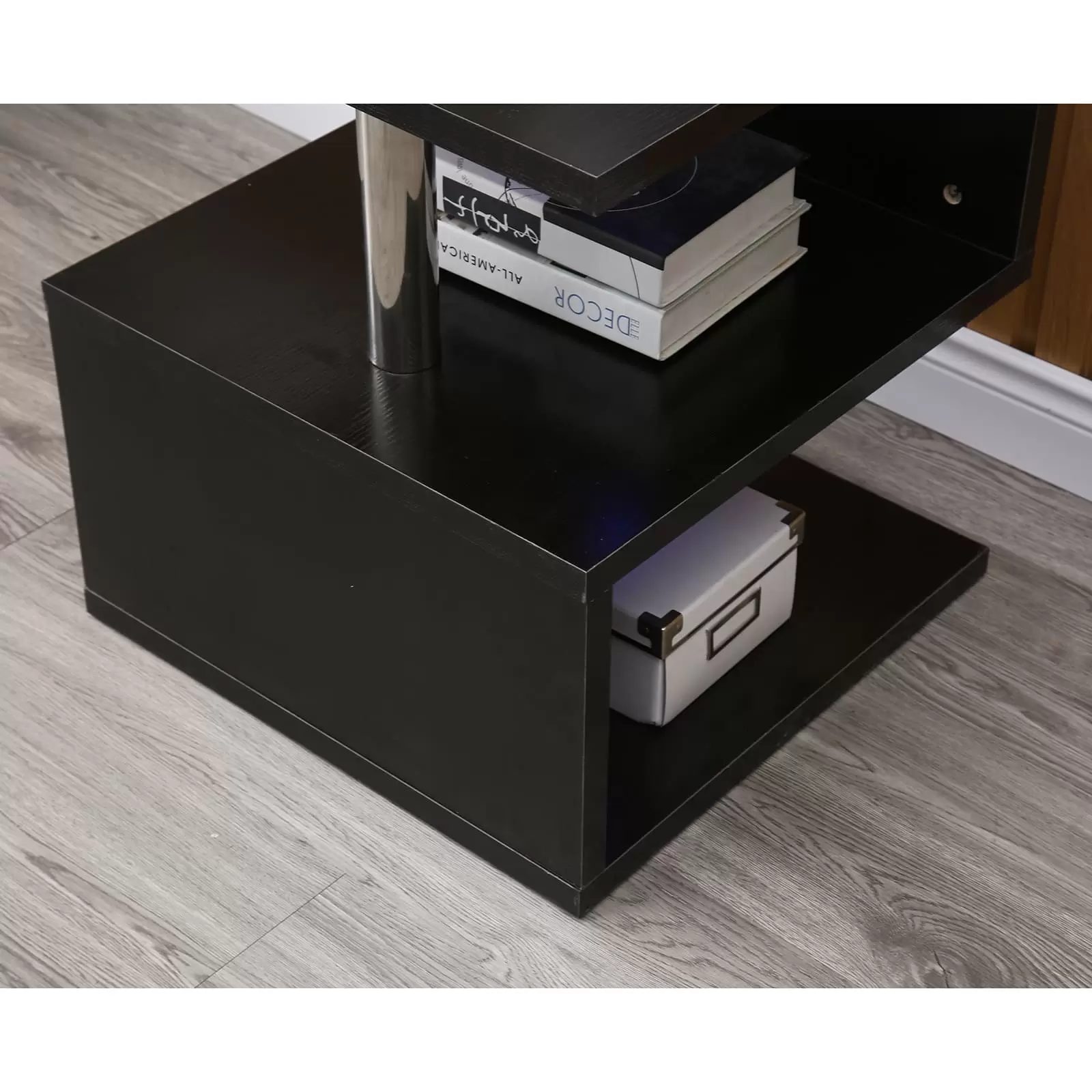 Modern Design Coffee Side Table With Led Lights 2 Tier Side Table Glossy Bedside Table Coffee Table Telephone Table Coffee Table with LED Modern Design Black Modern Design Coffee Side Table With Led Lights 2 Tier Side Table Glossy Bedside Table Coffee Table Telephone Table Coffee Table with LED Modern Design Black