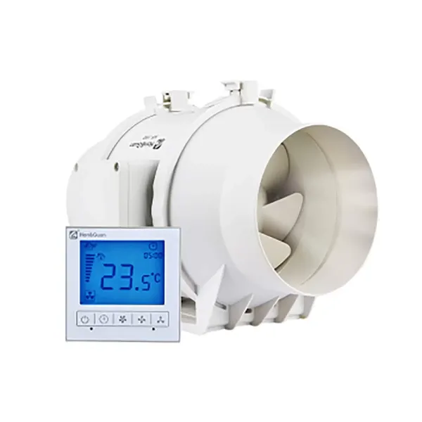 220V Circular Exhaust Fan Pipe Fan Bathroom Fan 3 Speed Pipe Extractor Fan With Timer And Hygrostat For Bedroom Bathroom Or Kitchen