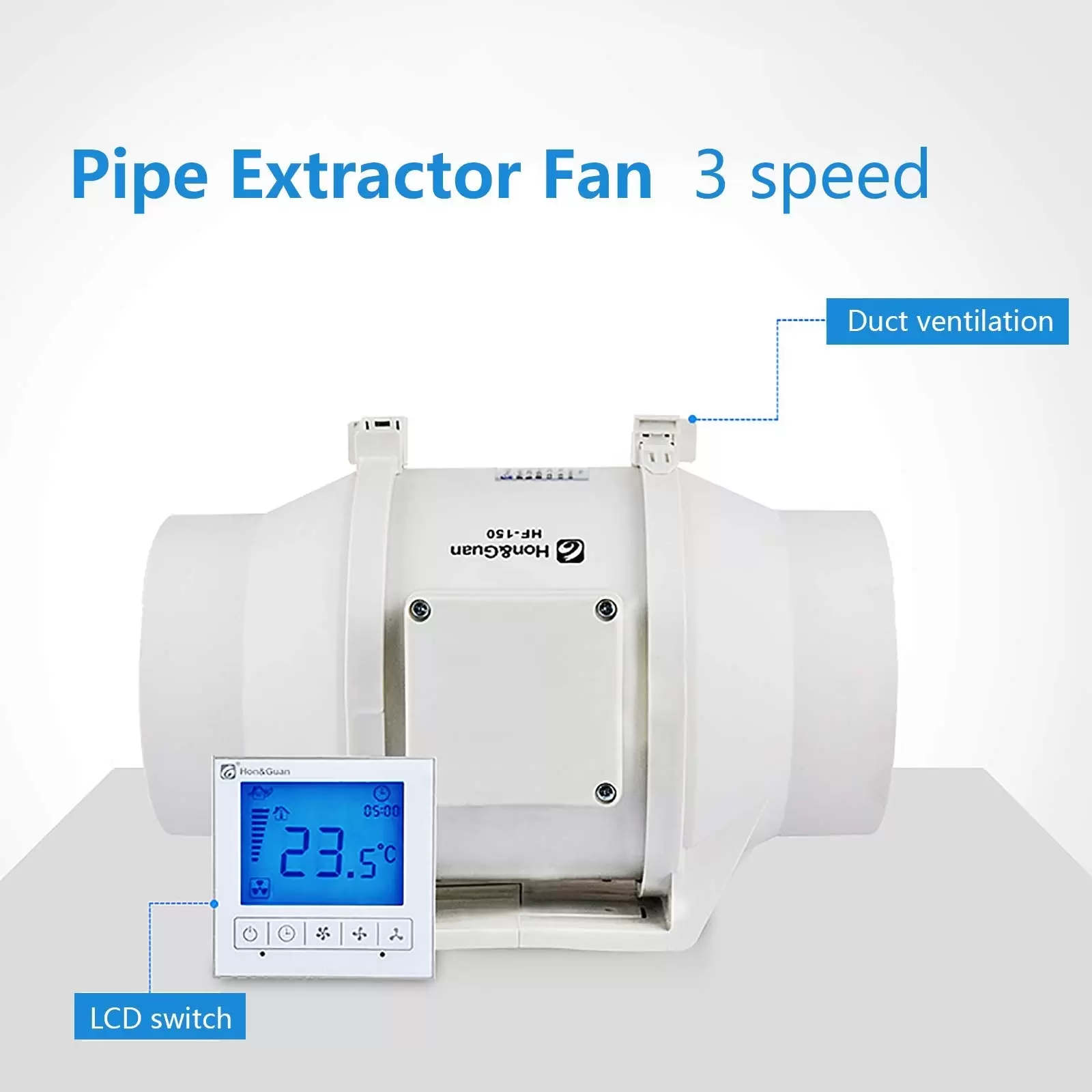 220V Circular Exhaust Fan Pipe Fan Bathroom Fan 3 Speed Pipe Extractor Fan With Timer And Hygrostat For Bedroom Bathroom Or Kitchen 220V Circular Exhaust Fan Pipe Fan Bathroom Fan 3 Speed Pipe Extractor Fan With Timer And Hygrostat For Bedroom Bathroom Or Kitchen