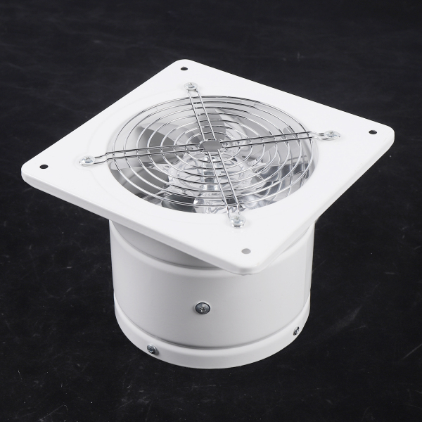 Wall Extractor Fan Low Noise Window Vent Ventilation for Bathroom Kitchen (White) 110V