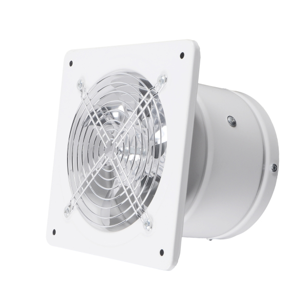 Wall Extractor Fan Low Noise Window Vent Ventilation for Bathroom Kitchen (White) 110V