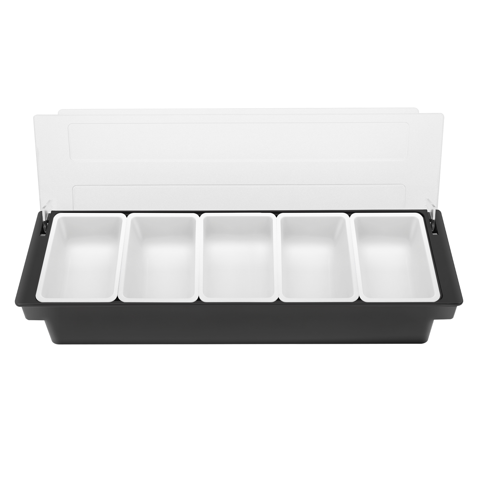 Condiment dispenser with compartments, 5 lattices, for storage and placement of fruits, vegetables, spices, 50*15*10cm