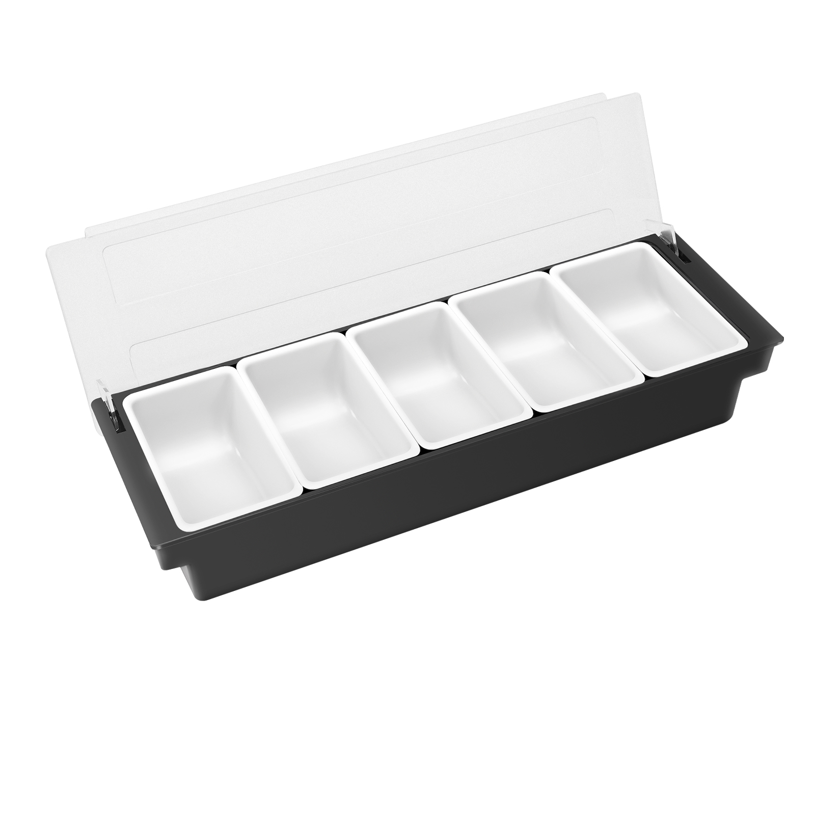 Condiment dispenser with compartments, 5 lattices, for storage and placement of fruits, vegetables, spices, 50*15*10cm