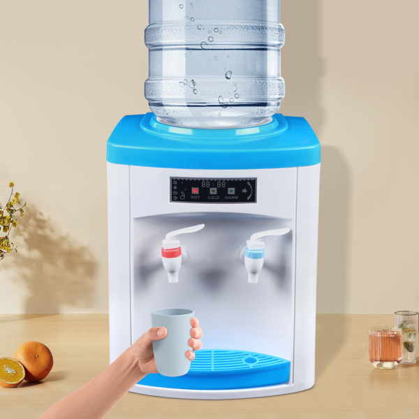 Desktop Water Dispenser Drinking Water Cooler 550W Electric Hot and Cold Drinking Machine for 5-18L Water in Bucket 10*9*12inch 220V