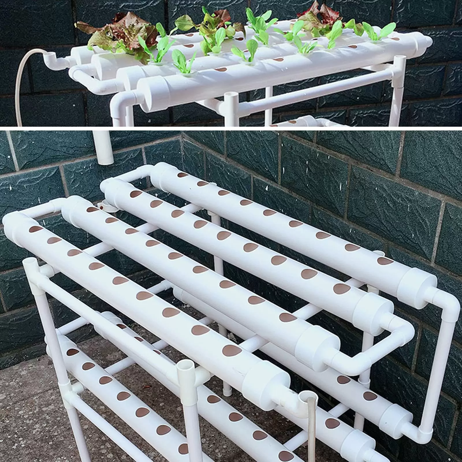 Hydroponic Grow Kit 2 Layers Balcony Hydroponics PVC Hose Hydroponics with Water Pump Hydroponic Grow Kit 2 Layers Balcony Hydroponics PVC Hose Hydroponics with Water Pump