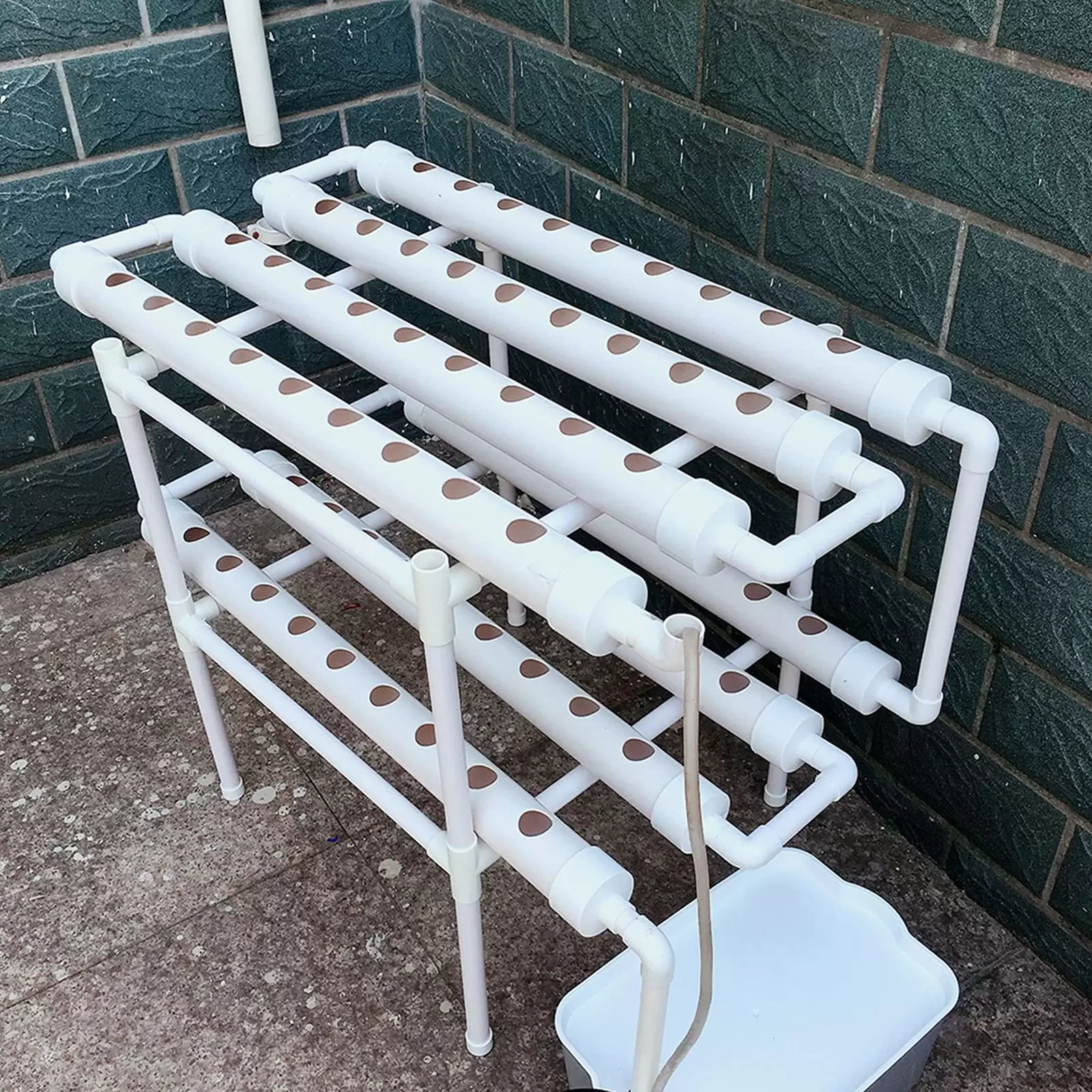Hydroponic Grow Kit 2 Layers Balcony Hydroponics PVC Hose Hydroponics with Water Pump Hydroponic Grow Kit 2 Layers Balcony Hydroponics PVC Hose Hydroponics with Water Pump