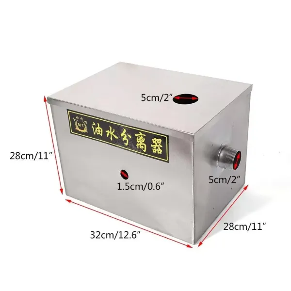 Stainless steel grease dispenser 50 m3/h for restaurant kitchen waste water