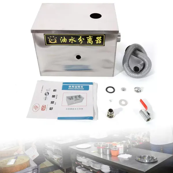 Stainless steel grease dispenser 50 m3/h for restaurant kitchen waste water