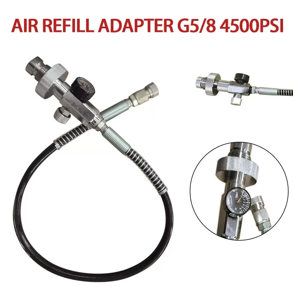 Paintball Fill Station 4500 PSI Charging Kit Air Fill Adapter High Pressure Scuba Tube Valve Scuba Tank Adapter 4500 psi PCP Paintball Fill Adapter Paintball Fill Station 4500 PSI Charging Kit Air Fill Adapter High Pressure Scuba Tube Valve Scuba Tank Adapter 4500 psi PCP Paintball Fill Adapter
