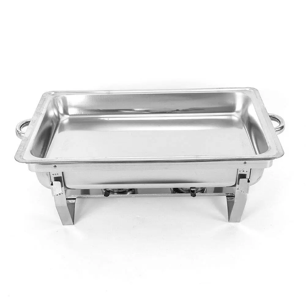 Chafing Dish Pan - Made of Stainless Steel - Sleek Design and Durable Frame - Easy to Store and Clean (Foldable Microwave Oven)