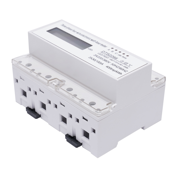 DIN Rail Digital Three-phase Electricity Meter Three-phase 4-wire LCD Energy Meter Intermediate Meter With A 6+1 Digital Digit LC Display
