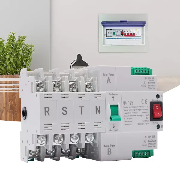 Dual Power Transfer Switch Automatic 100 A 220 V 4P Automatic Switching of Main and Auxiliary Power Dual Power Automatic Transfer Switch Dual Power Transfer Switch Automatic 100 A 220 V 4P Automatic Switching of Main and Auxiliary Power Dual Power Automatic Transfer Switch