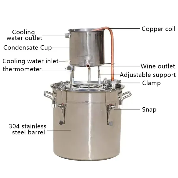 CNCEST-12L Stainless Steel Distiller Wine Alcohol Distiller CNCEST-12L Stainless Steel Distiller Wine Alcohol Distiller