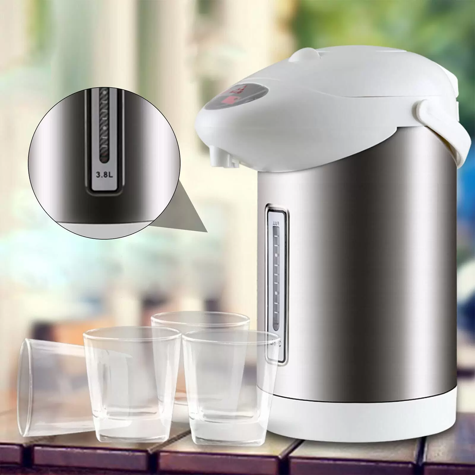 3.8L 750W Stainless Steel Electric Kettle for Home and Office