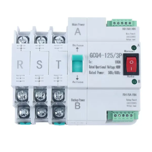 Transfer Switch Double Power Automatic Switch 230V AC 3P 63A Mini Transfer Switch for Home