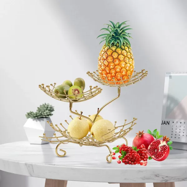 3-Tier Fruit and Vegetable Storage Basket - Metal