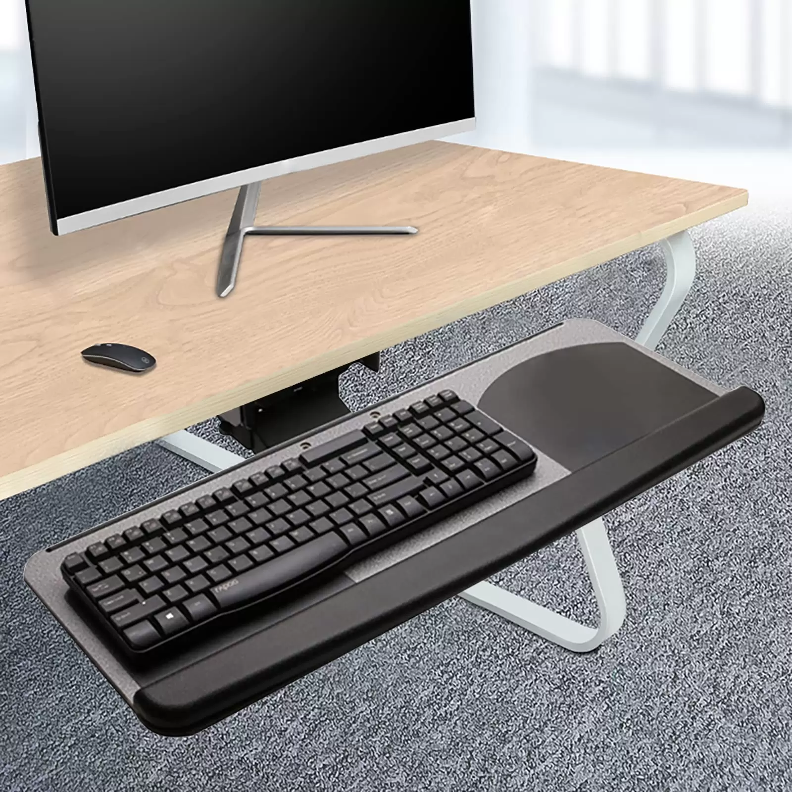 65x25.5CM Desktop Keyboard Stand Ergonomic Laptop Stand Adjustable Laptop Stand Laptop Stand Underdesk Keyboard Drawer Tray 65x25.5CM Desktop Keyboard Stand Ergonomic Laptop Stand Adjustable Laptop Stand Laptop Stand Underdesk Keyboard Drawer Tray