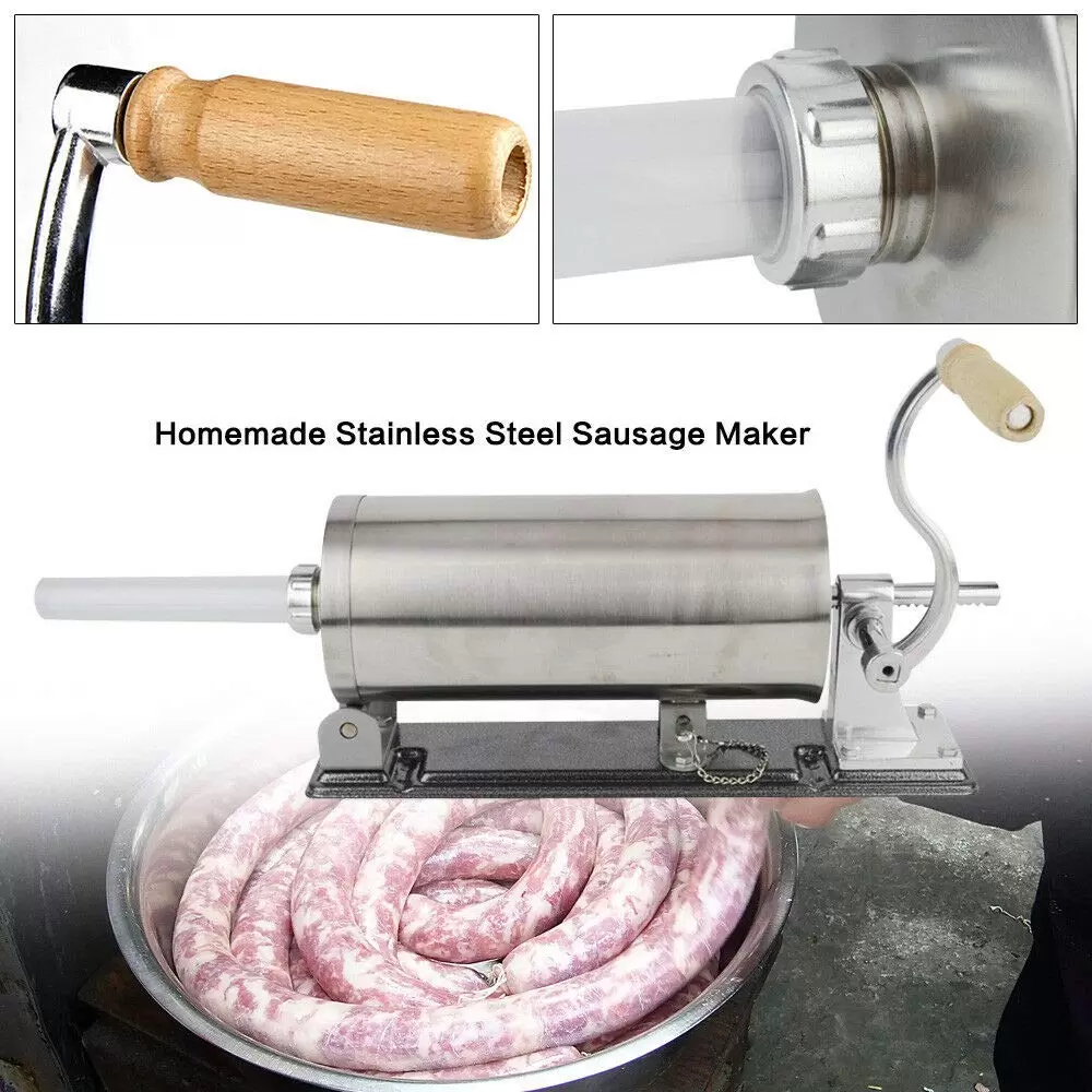 3L Stainless Steel Manual Sausage Filler Sausage Machine Sausage Syringe Sausage Press Sausage Maker for Homes Businesses Restaurants Snack Bars 3L Stainless Steel Manual Sausage Filler Sausage Machine Sausage Syringe Sausage Press Sausage Maker for Homes Businesses Restaurants Snack Bars
